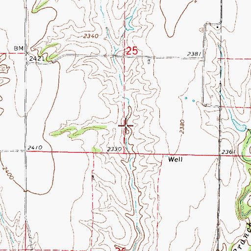 Topographic Map of Lavene Dam, NE