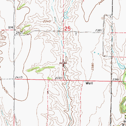 Topographic Map of Lavene Reservoir, NE