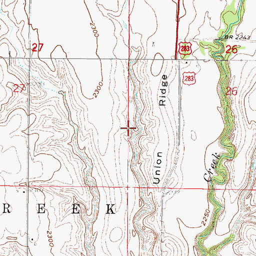 Topographic Map of Leissing Dam, NE