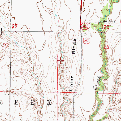 Topographic Map of Leissing Reservoir, NE