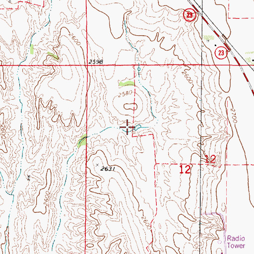 Topographic Map of McKenzie Dam, NE