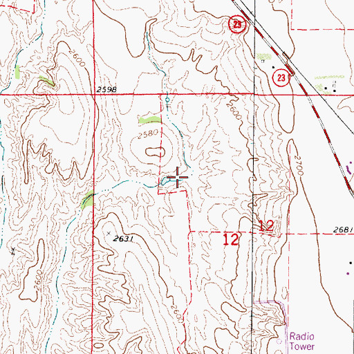 Topographic Map of McKenzie Reservoir, NE