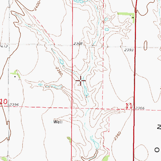 Topographic Map of Menze Reservoir, NE