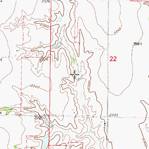 Topographic Map of Monter Reservoir, NE
