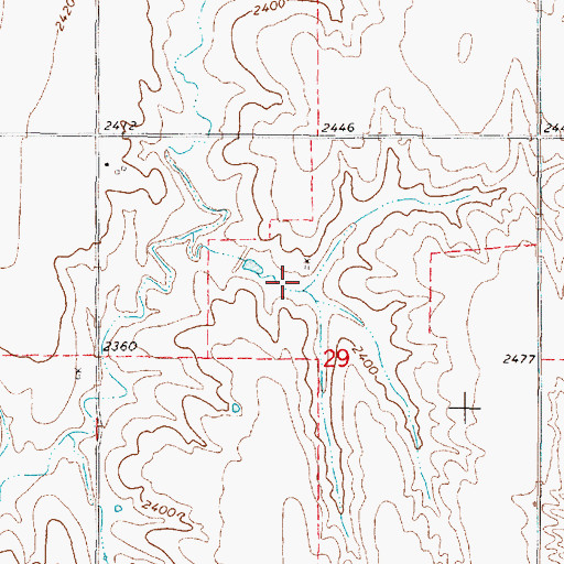 Topographic Map of Salisbury Reservoir, NE