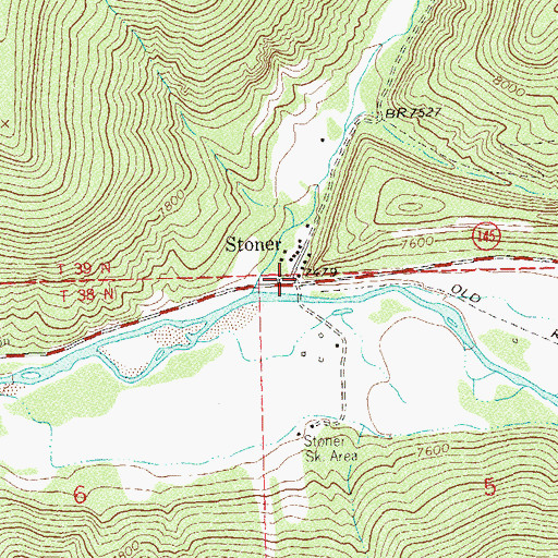 Topographic Map of Stoner, CO
