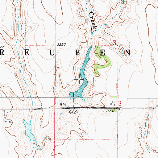 Topographic Map of Einspahr Reservoir, NE