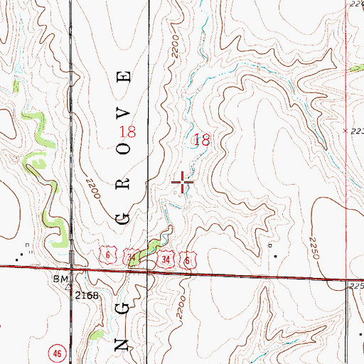 Topographic Map of Lueking Dam, NE