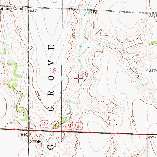 Topographic Map of Lueking Reservoir, NE