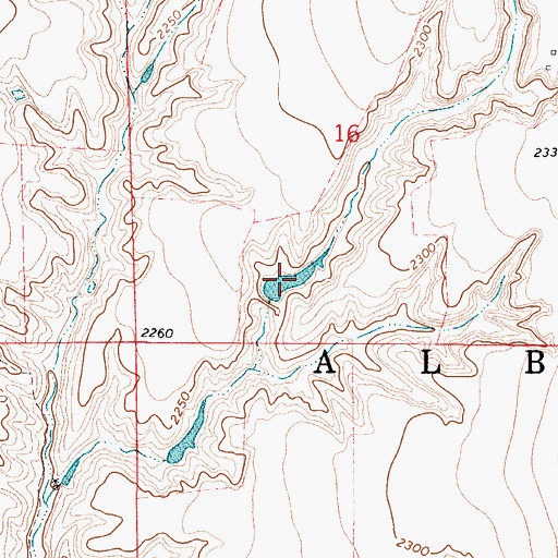 Topographic Map of McDonald Reservoir, NE