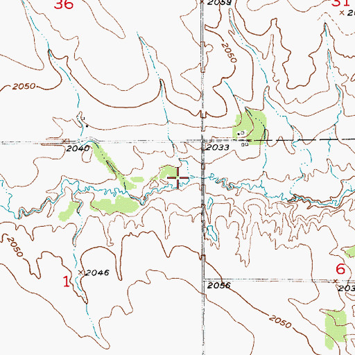 Topographic Map of Eagle Creek Dam, NE