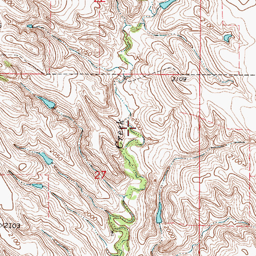 Topographic Map of Kaupp Dam Number 4, NE