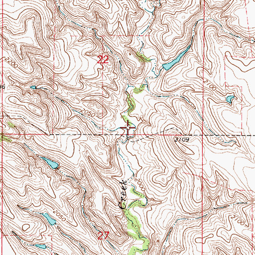 Topographic Map of Kaupp Reservoir Number 4, NE