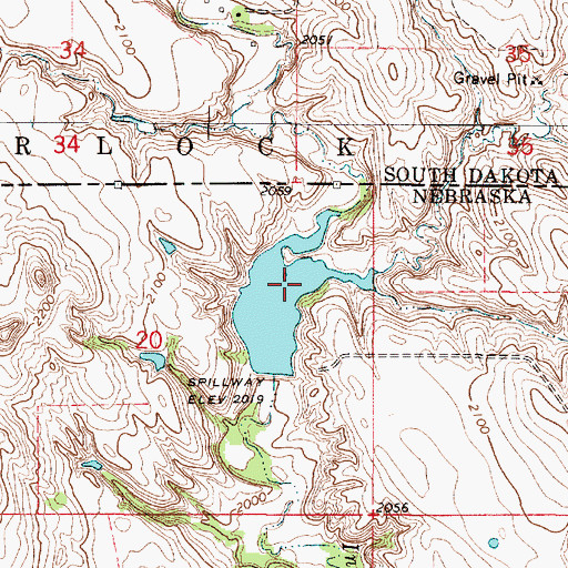 Topographic Map of Kaupp Reservoir West, NE