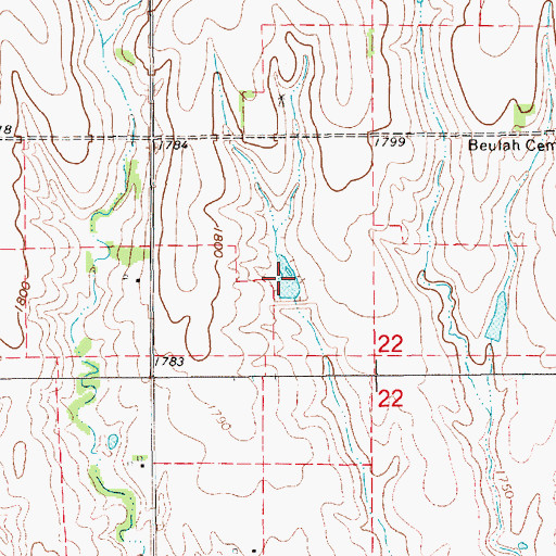 Topographic Map of Childress Reservoir, NE