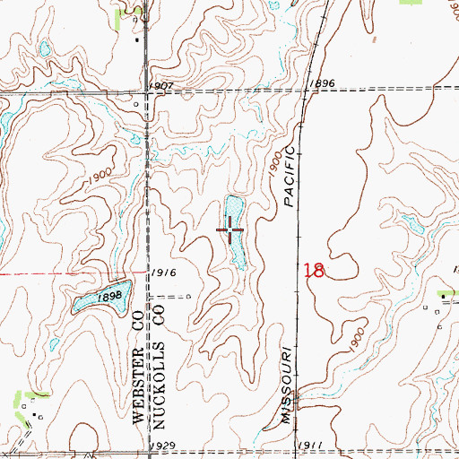 Topographic Map of Lemke Reservoir, NE