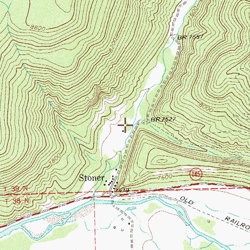 Topographic Map of Pipe Creek, CO