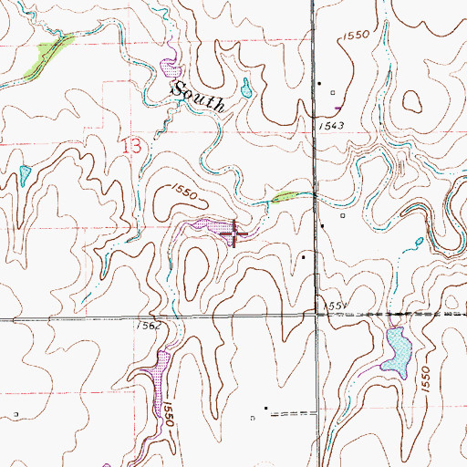 Topographic Map of Elting Dam, NE