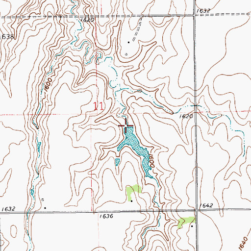 Topographic Map of Bostelman Dam, NE