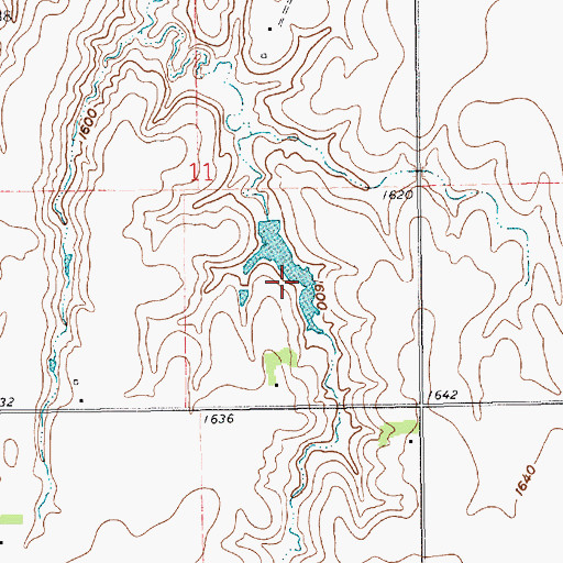 Topographic Map of Bostelman Reservoir, NE