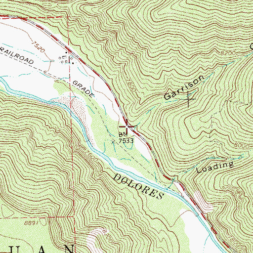Topographic Map of Garrison Canyon, CO