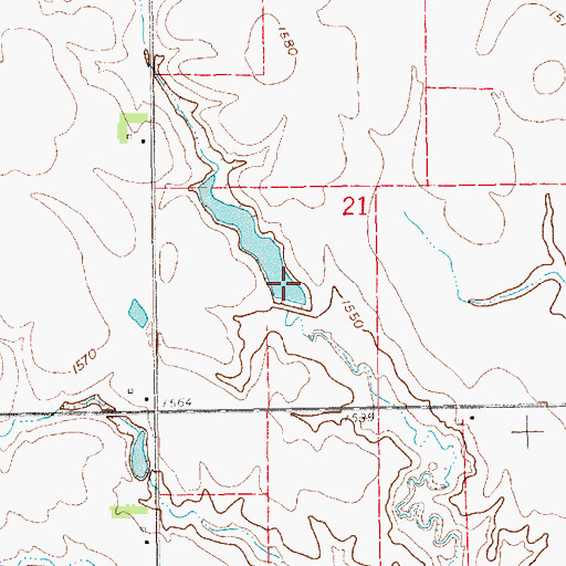 Topographic Map of Hinrichs Dam, NE