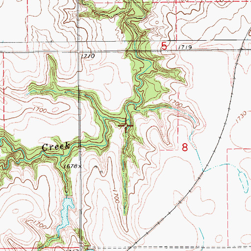 Topographic Map of Wehrman Dam, NE