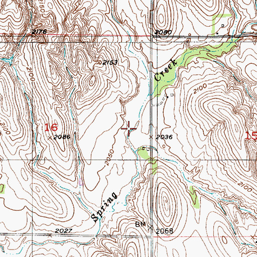 Topographic Map of Wolf Dam, NE