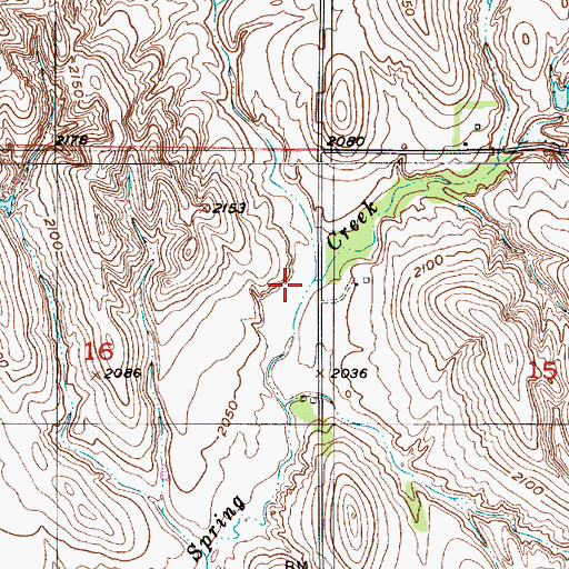 Topographic Map of Wolf Reservoir, NE