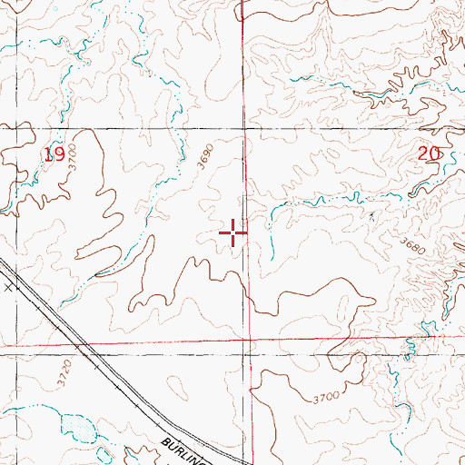 Topographic Map of Big Cottonwood Allot 2 Reservoir, NE