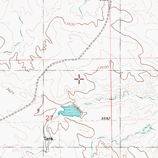 Topographic Map of Big Cottonwood Allot 1 Dam, NE