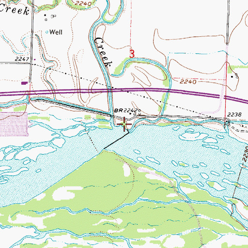 Topographic Map of Kearney Diversion Dam Reservoir, NE