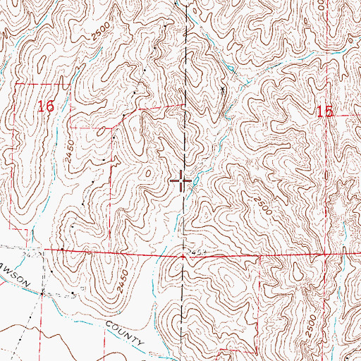 Topographic Map of Beatty Dam, NE