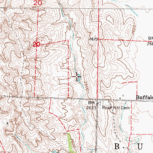 Topographic Map of Buckley Reservoir, NE