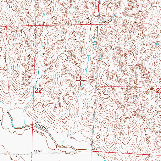 Topographic Map of Clouatre Dam, NE