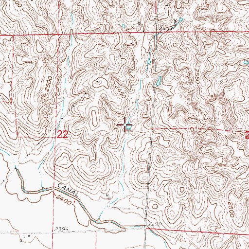 Topographic Map of Clouatre Reservoir, NE