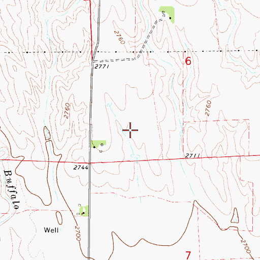 Topographic Map of Cyriacks Reservoir, NE