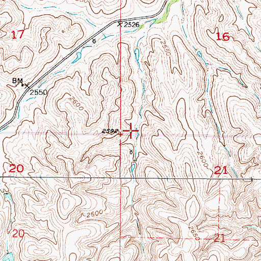 Topographic Map of Dawson Company Road Dam Number 3, NE