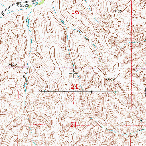 Topographic Map of Dawson Company Road Dam Reservoir Number 4, NE