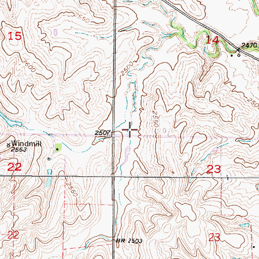 Topographic Map of Dawson Company Road Dam Number 7, NE