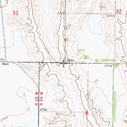 Topographic Map of Dawson County Road Dam Number 8, NE