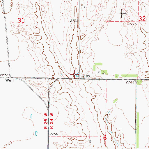 Topographic Map of Dawson Company Road Dam Reservoir Number 8, NE