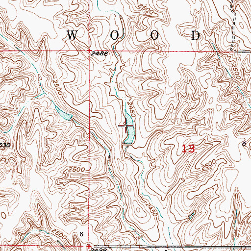 Topographic Map of Eutsler Reservoir, NE
