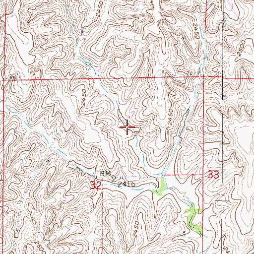 Topographic Map of Freburg Reservoir, NE