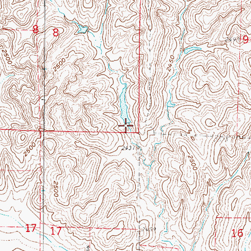 Topographic Map of Hammond Dam, NE