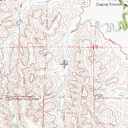 Topographic Map of Hubbard Reservoir, NE