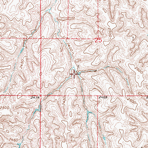 Topographic Map of Judy Dam, NE