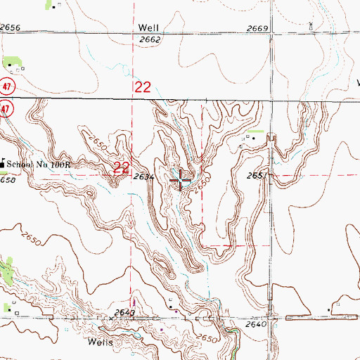 Topographic Map of Krone Reservoir, NE