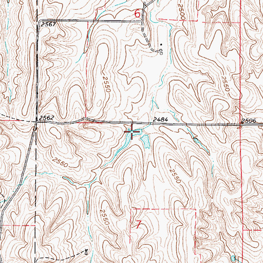 Topographic Map of Lewis Reservoir, NE