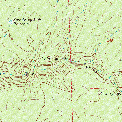 Topographic Map of Cedar Spring, CO